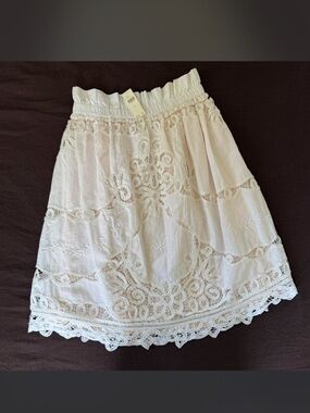 NWT Anthropologie lace Edwardian midi skirt - S
